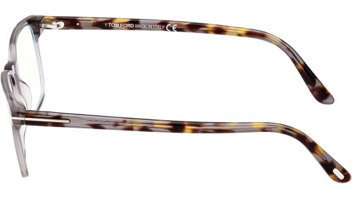 Tom Ford FT5831-B - 020 - 51 - KÉK-IBOLYA FÉNYT SZŰRŐ LENCSÉKKEL Optikai keretek Fényes szürke kristály Szögletes
