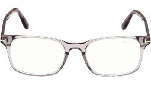 Tom Ford FT5831-B - 020 - 51 - KÉK-IBOLYA FÉNYT SZŰRŐ LENCSÉKKEL Optikai keretek Fényes szürke kristály Szögletes