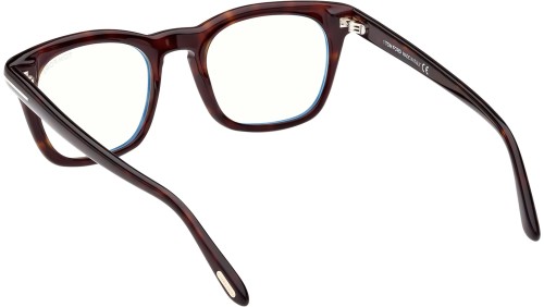 Tom Ford FT5870-B - 052 - 50 - KÉK-IBOLYA FÉNYT SZŰRŐ LENCSÉKKEL Optikai keretek Dark Havanna Szögletes