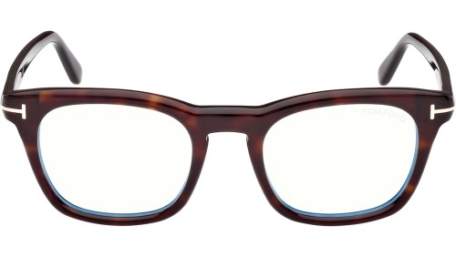 Tom Ford FT5870-B - 052 - 50 - KÉK-IBOLYA FÉNYT SZŰRŐ LENCSÉKKEL Optikai keretek Dark Havanna Szögletes