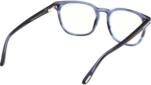 Tom Ford FT5868-B - 092 - 51 - KÉK-IBOLYA FÉNYT SZŰRŐ LENCSÉKKEL Optikai keretek Kék csíkos Szögletes/Lekerekített