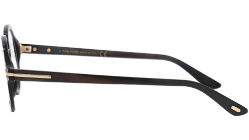 Tom Ford FT5850-Private Collection REAL HORN - 063 - 47 Optikai keretek Fekete szarv Kerek