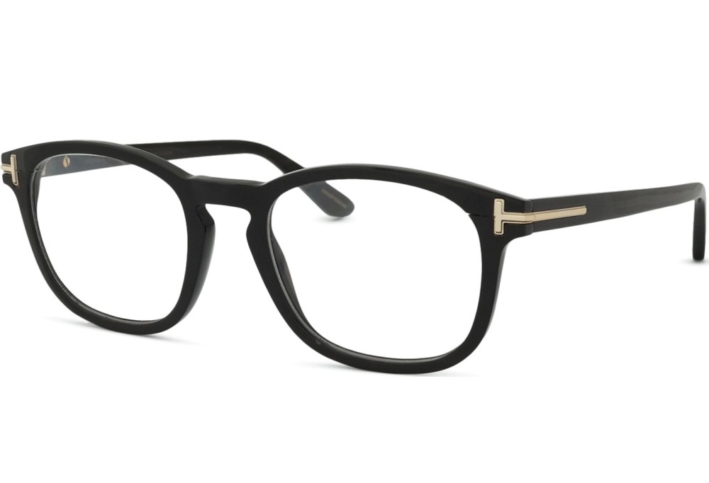 Tom Ford FT5849-Private Collection REAL HORN - 063 - 50 Optikai keretek Fekete szarv Szögletes