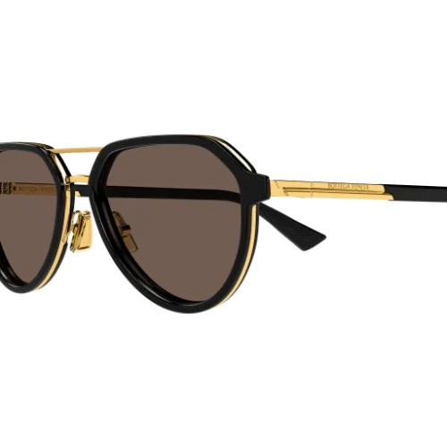 Bottega Veneta BV1373S - 001 - 55 Napszemüvegek Fekete, arany Pilóta (Aviator)