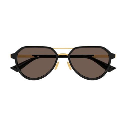 Bottega Veneta BV1373S - 001 - 55 Napszemüvegek Fekete, arany Pilóta (Aviator)