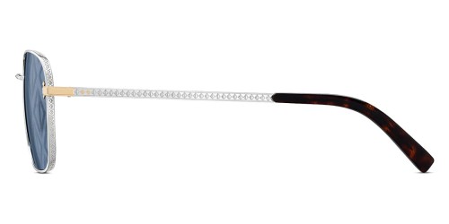 Dior CD DIAMOND S4U - F2B4 N - 55 Napszemüvegek Ezüst,Arany Szögletes