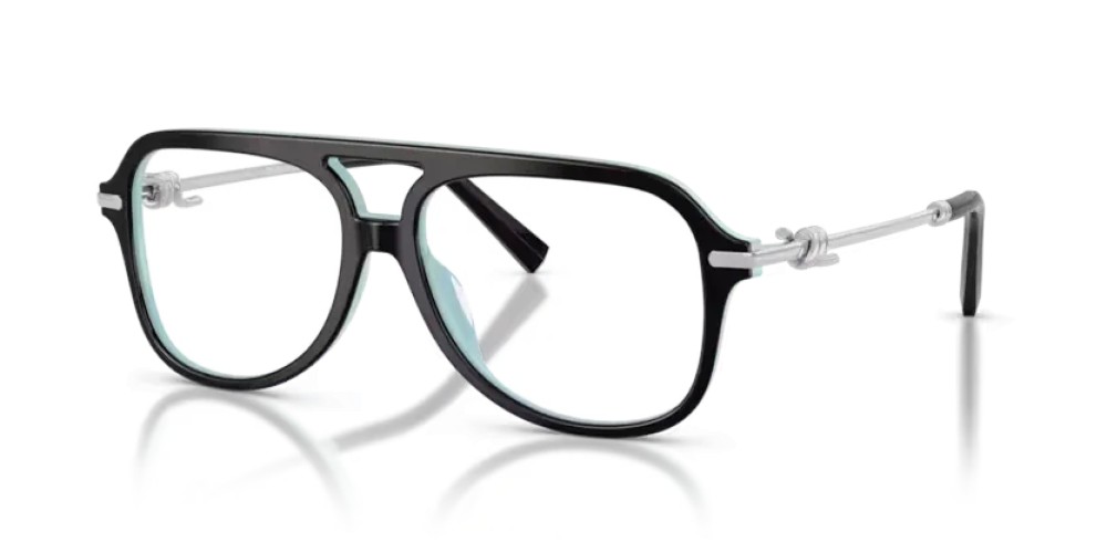 TIFFANY & CO. TF2283 - 8055 - 56 Optikai keretek Fekete a tiffany-kéken Pilóta (Aviator)
