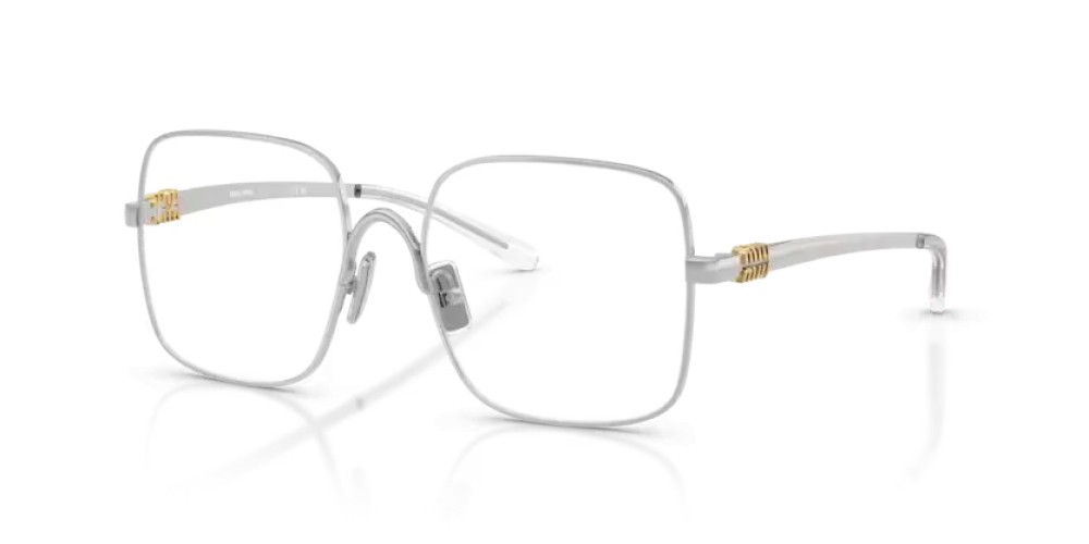 MIU MIU MU 51YV - 1BC1O1 - 53 Optikai keretek Ezüst Szögletes