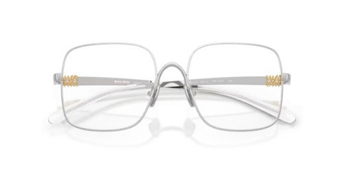 MIU MIU MU 51YV - 1BC1O1 - 53 Optikai keretek Ezüst Szögletes