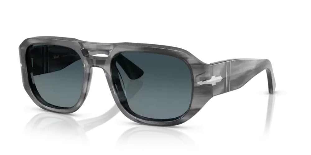 Persol PO3373S - 1192S3 - 56 - POLARIZÁLT LENCSÉKKEL Napszemüvegek Csíkos szürke Pilóta (Aviator)