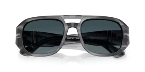 Persol PO3373S - 1192S3 - 56 - POLARIZÁLT LENCSÉKKEL Napszemüvegek Csíkos szürke Pilóta (Aviator)