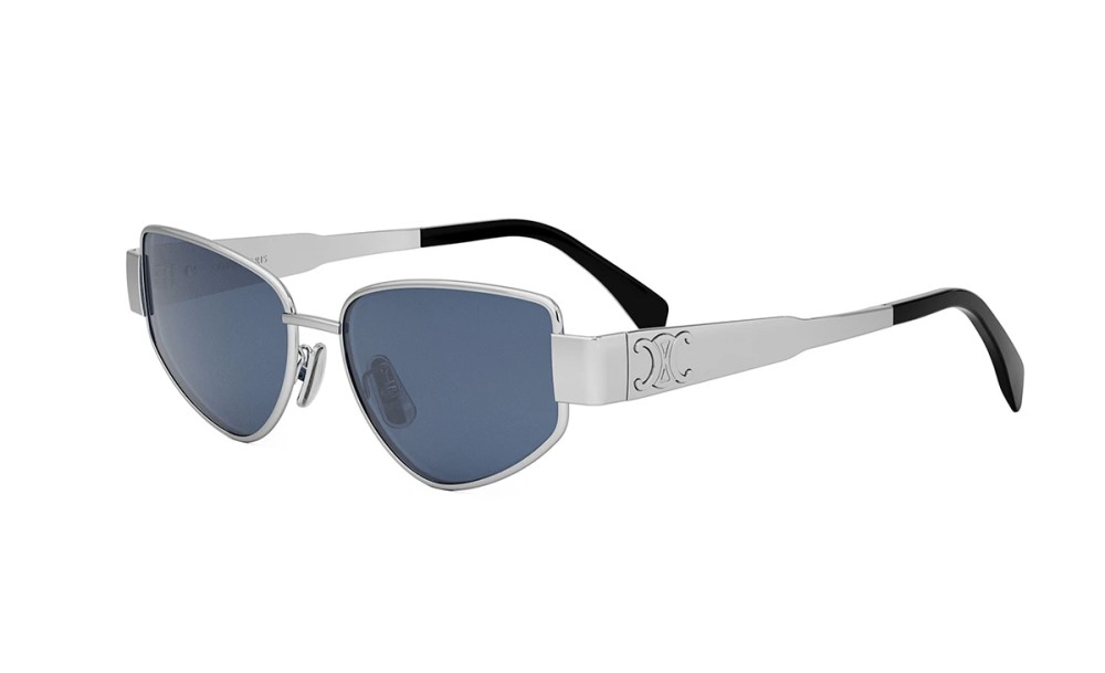 Celine CL40293U Metal Triomphe - 16V - 55 Napszemüvegek Ezüst Cat Eye (Macskaszem)