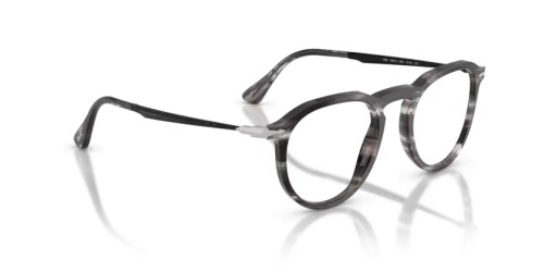 Persol PO3387V - 1238 - 51 Optikai keretek Csíkos fekete és szürke Párna