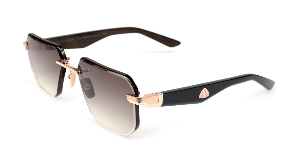 Maybach THE VISIONIST SUN I - RG-WCM-M12 - 60 - ARANYOZOTT (GOLD PLATED) Napszemüvegek Black Piano/Walnut Burr Négyzetes