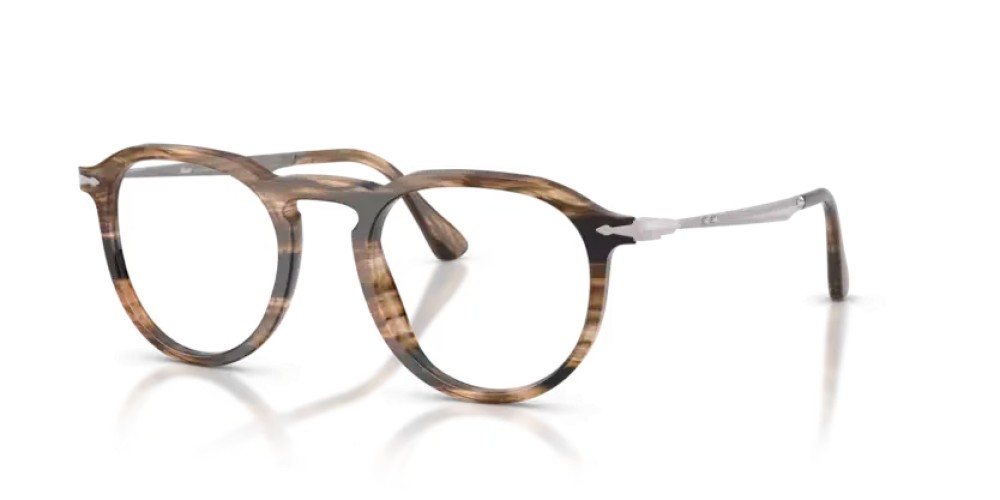 Persol PO3387V - 1236 - 51 Optikai keretek Csíkos fekete és szürkésbarna Párna