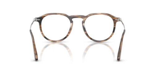 Persol PO3387V - 1236 - 51 Optikai keretek Csíkos fekete és szürkésbarna Párna