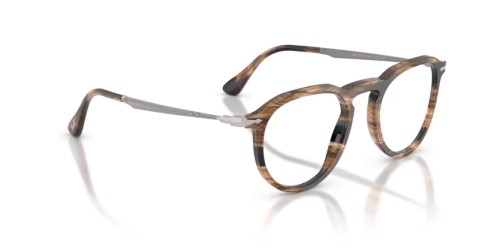 Persol PO3387V - 1236 - 51 Optikai keretek Csíkos fekete és szürkésbarna Párna