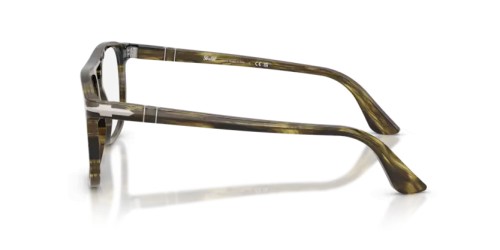 Persol PO3329V - 1237 - 54 Optikai keretek Csíkos fekete és olíva zöld Pilóta (Aviator)