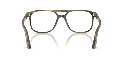 Persol PO3329V - 1237 - 54 Optikai keretek Csíkos fekete és olíva zöld Pilóta (Aviator)