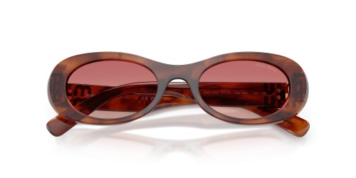 MIU MIU MU 06ZS - 26E50U - 50 Napszemüvegek Csíkos tobacco Ovális