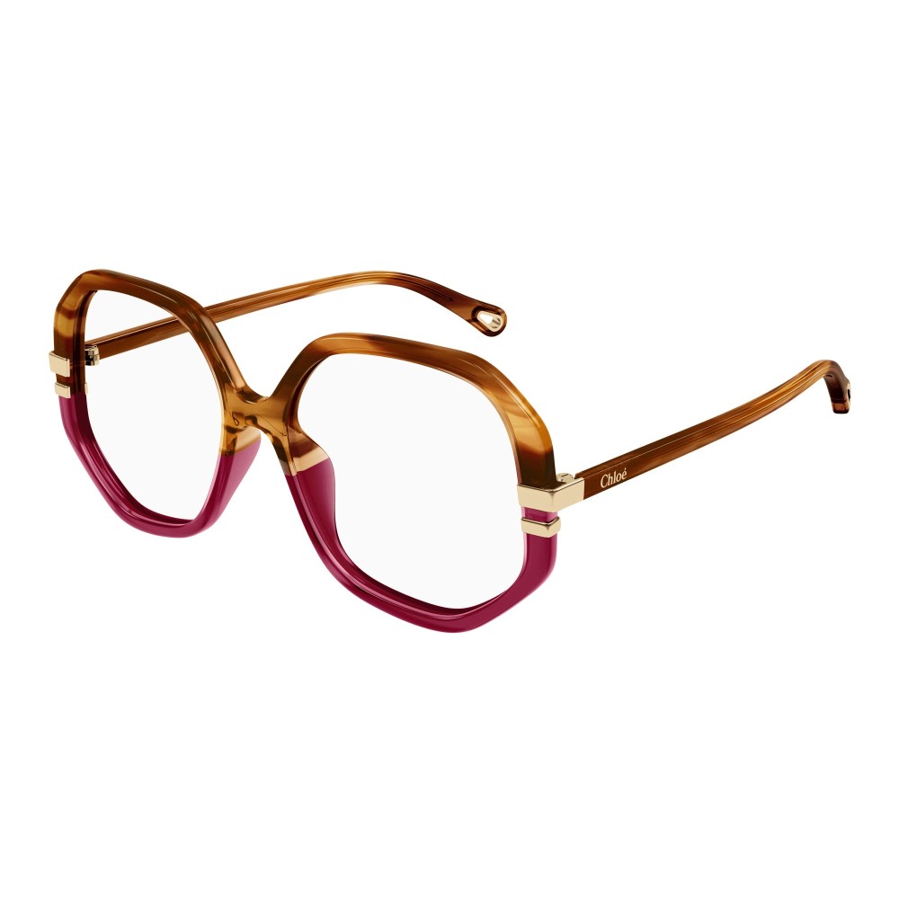 Chloé CH0107O - 006 - 56 Optikai keretek Barna,Mintás,Piros Szögletes