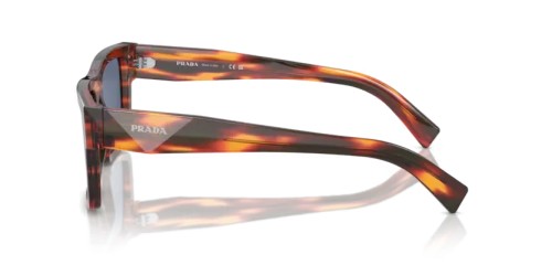 PRADA PR 19WS - 17R06A - 52 Napszemüvegek Striped radica Téglalap