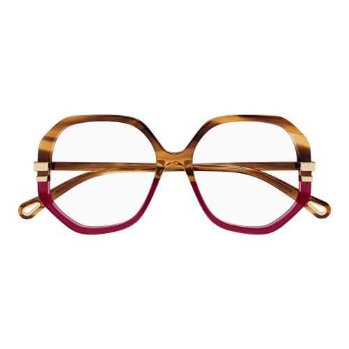 Chloé CH0107O - 006 - 56 Optikai keretek Barna,Mintás,Piros Szögletes