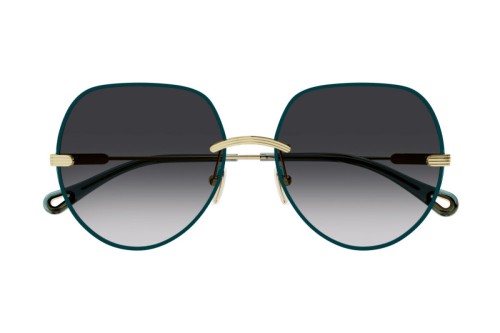 Chloé CH0135S - 001 - 58 Napszemüvegek Arany,Zöld Kerek