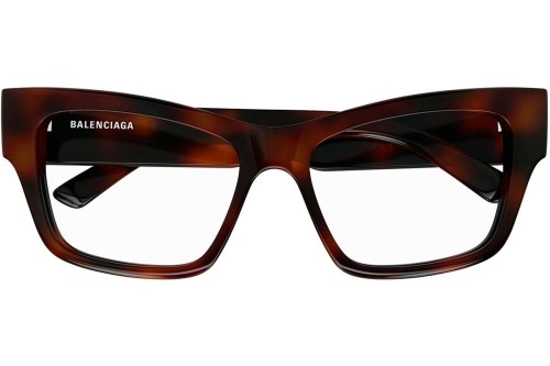 Balenciaga BB0378O - 002 - 54 Optikai keretek Fekete,Piros,Mintás Szögletes