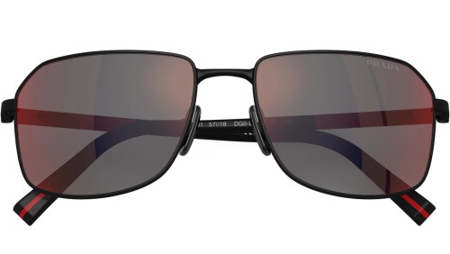 Prada Linea Rossa PS A51S - DG008F - 57 Napszemüvegek Gumi Fekete Téglalap
