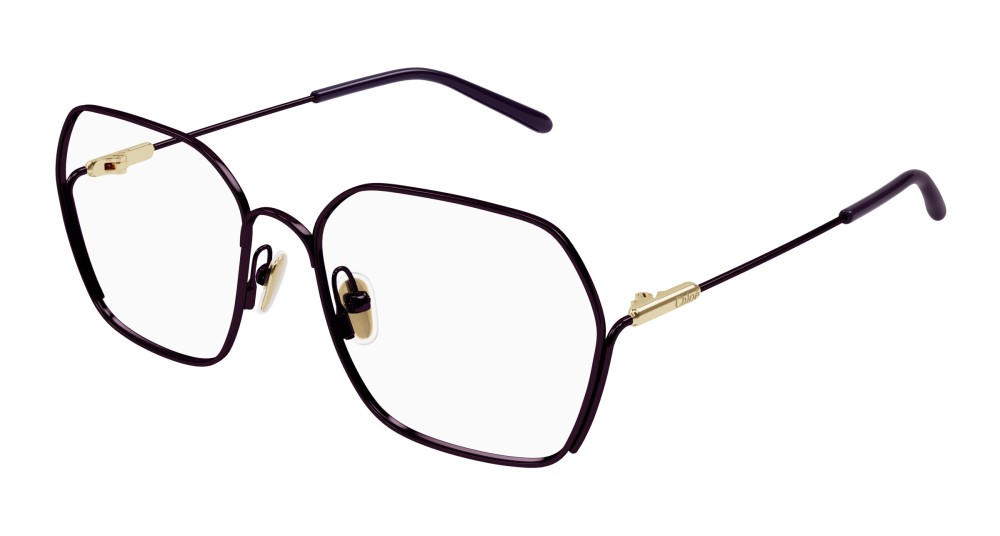 Chloé CH0208O - 003 - 55 Optikai keretek Lila Szögletes