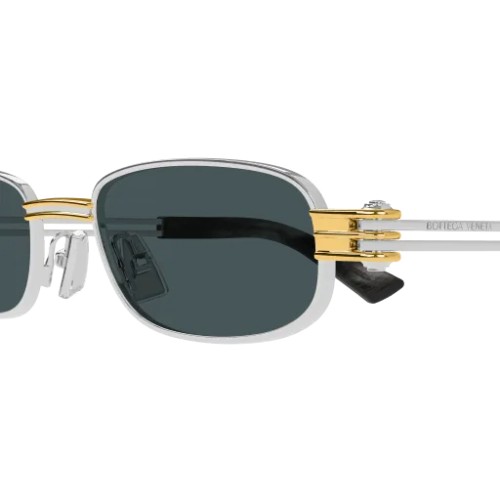 Bottega Veneta BV 1381S - 003 - 50 Napszemüvegek Ezüst Téglalap