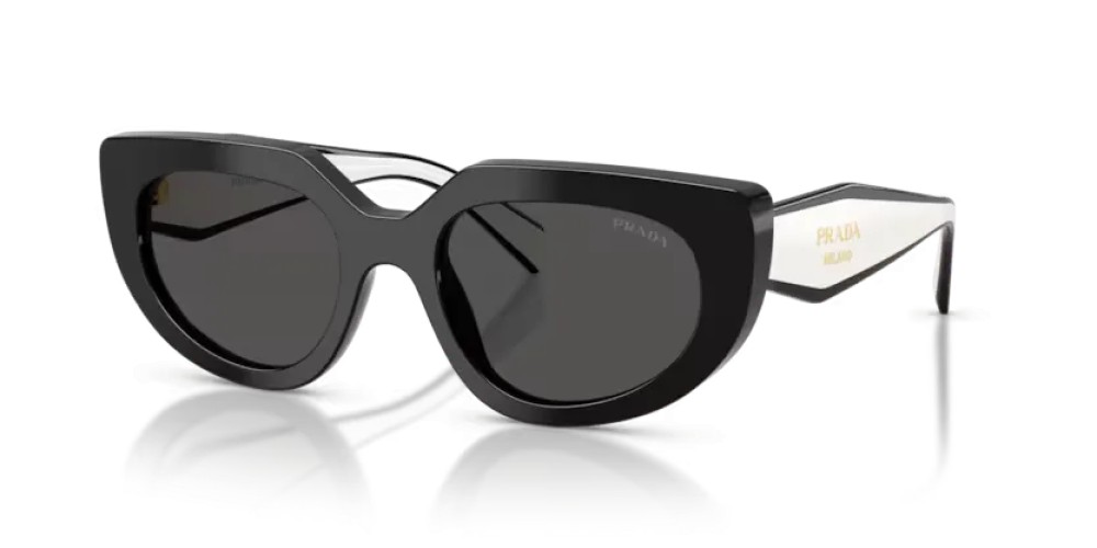PRADA PR D02S - 20G08Z - 53 Napszemüvegek Fekete Ovális