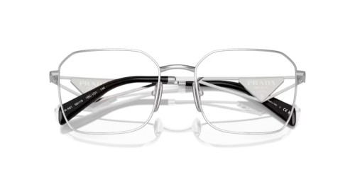 PRADA PR A51V - 1BC1O1 - 55 Optikai keretek Ezüst Szabálytalan