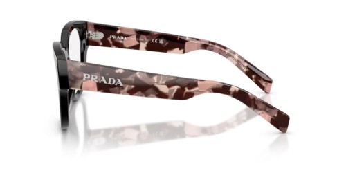 PRADA PR C06V - 28F1O1 - 52 Optikai keretek Fekete Ovális