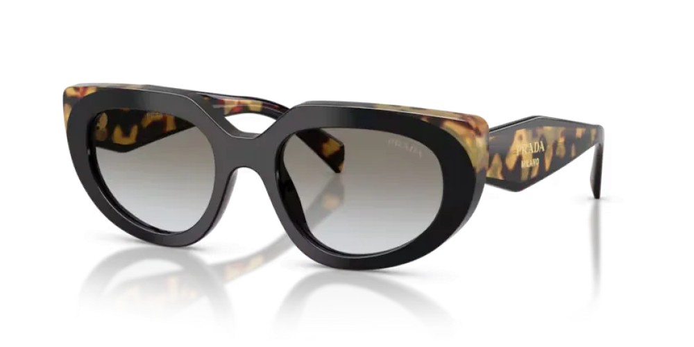 PRADA PR D02S - 0CD80L - 53 Napszemüvegek Fekete/közepes teknős Ovális