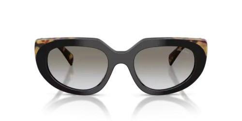 PRADA PR D02S - 0CD80L - 53 Napszemüvegek Fekete/közepes teknős Ovális