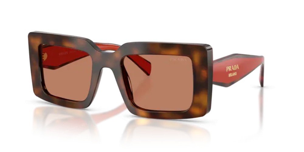 PRADA PR D01S - 01K90Q - 52 Napszemüvegek Juniper teknős/cotto Téglalap