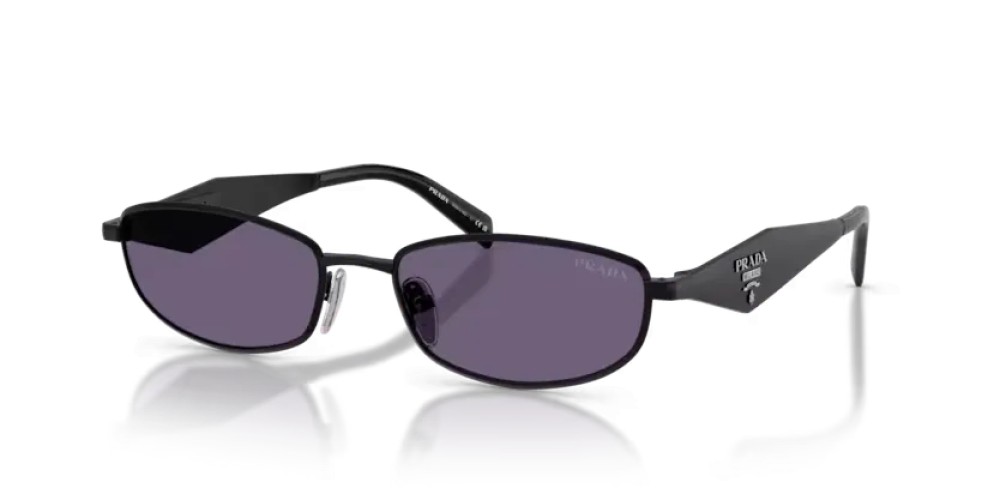 PRADA PR D51S - 7AB70W - 55 Napszemüvegek Szaténfekete Ovális