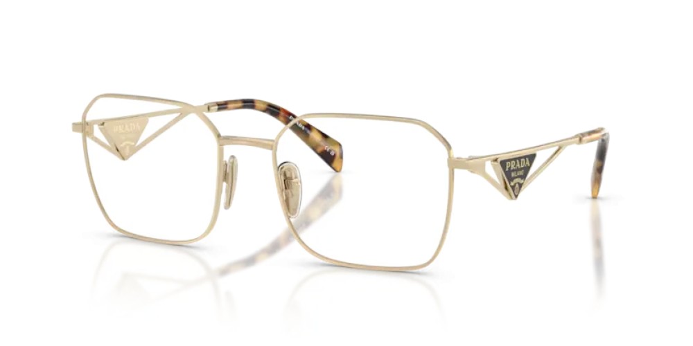 PRADA PR A51V - 14N1O1 - 53 Optikai keretek Halvány arany Szabálytalan