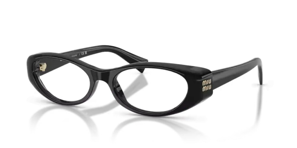 MIU MIU MU 03ZV - 16K1O1 - 55 Optikai keretek Fekete Ovális