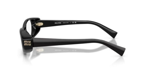 MIU MIU MU 03ZV - 16K1O1 - 55 Optikai keretek Fekete Ovális