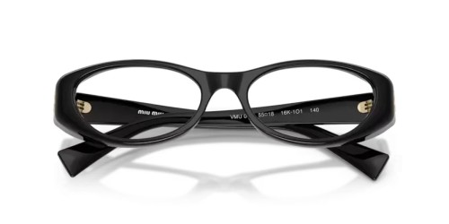 MIU MIU MU 03ZV - 16K1O1 - 55 Optikai keretek Fekete Ovális