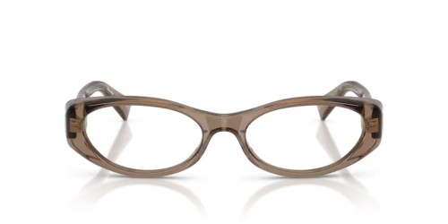 MIU MIU MU 03ZV - 26M1O1 - 55 Optikai keretek Áttetsző barna Ovális