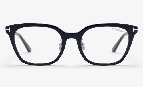 Tom Ford TF6103-D-B ECO - 001 - 53 - KÉK-IBOLYA FÉNYT SZŰRŐ LENCSÉKKEL Optikai keretek Fekete Szögletes