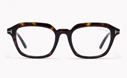 Tom Ford TF6148-D-B - 052 - 53 - KÉK-IBOLYA FÉNYT SZŰRŐ LENCSÉKKEL Optikai keretek Dark Havanna Szögletes