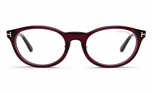 Tom Ford TF6075-D-B ECO - 069 - 50 - KÉK-IBOLYA FÉNYT SZŰRŐ LENCSÉKKEL Optikai keretek Burgundi Ovális