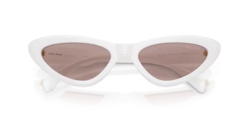 MIU MIU MU B11SU - 20M20I - 55 Napszemüvegek Opálos fehér Cat Eye (Macskaszem)