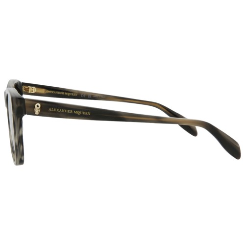 Alexander McQueen AM0158S - 004 - 54 Napszemüvegek Füstös fekete / áttetsző grafitszürke Szögletes