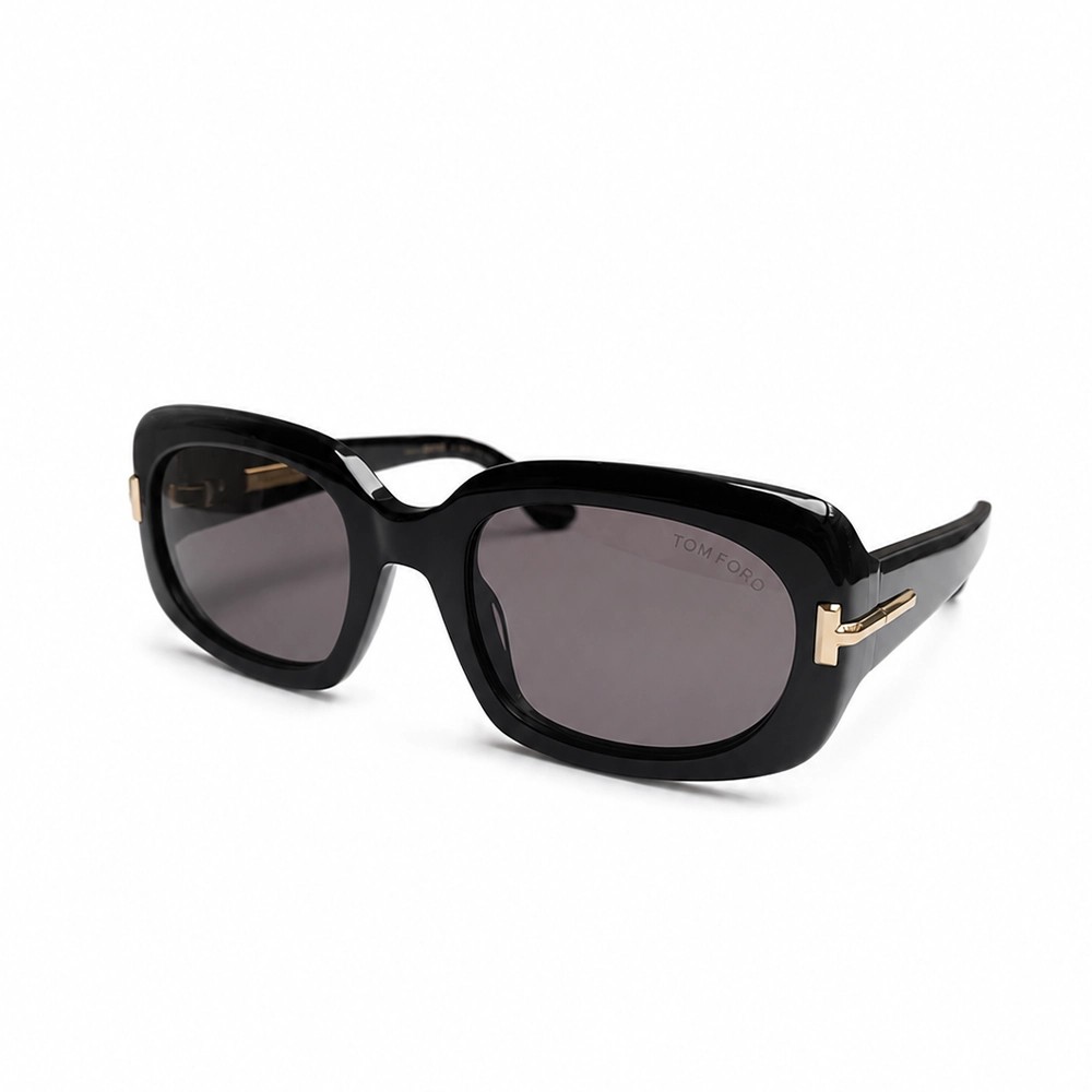Tom Ford FT1253 ICON COLLECTION - 01A - 54 Napszemüvegek Fekete Szögletes